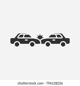 Car accident icon illustration isolated vector sign symbol