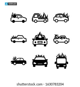 Car Accident icon or logo isolated sign symbol vector illustration - Collection of high quality black style vector icons
