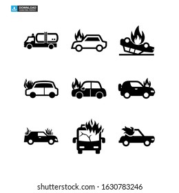 Car Accident icon or logo isolated sign symbol vector illustration - Collection of high quality black style vector icons
