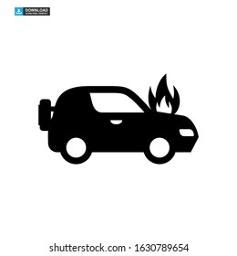 Car Accident icon or logo isolated sign symbol vector illustration - high quality black style vector icons
