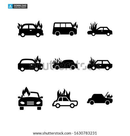 Car Accident icon or logo isolated sign symbol vector illustration - Collection of high quality black style vector icons
