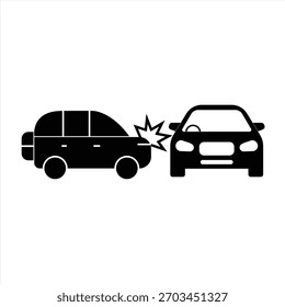 Icono de accidente automovilístico, accidente de tráfico, Ilustración vectorial