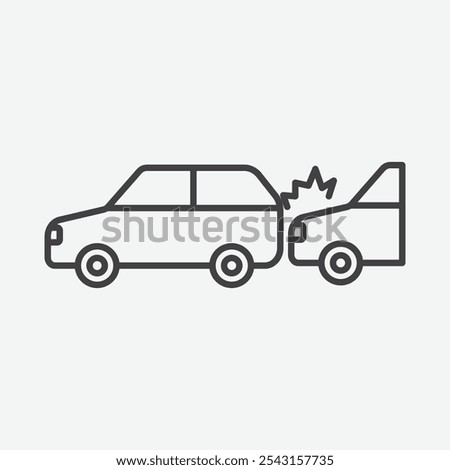 Car accident icon set. vector illustration.