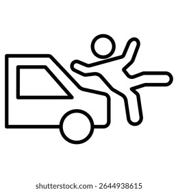 Auto Unfall Symbol einfache flache Symbol Vektorsymbol