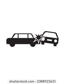 car accident icon, vector best flat icon.