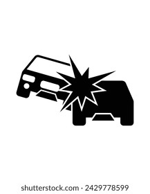 car accident icon, vector best flat icon.