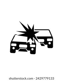 car accident icon, vector best flat icon.