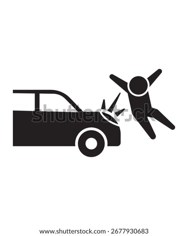 car accident icon, vector best flat icon.