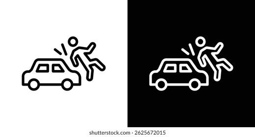 Car accident icon vector collection. vector sign illustration