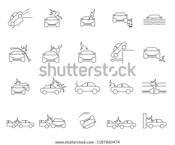 Car accident icon, vector\
EPS 10
