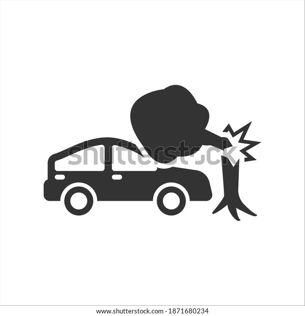Car Accident Icon, vector\
graphics