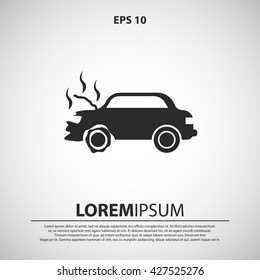 car accident icon. car accident vector illustration