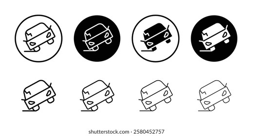 car Accident icon Vector logo outline