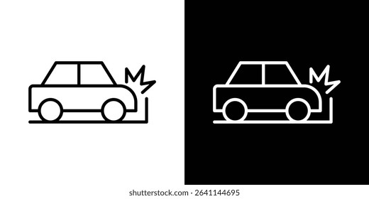 Car accident icon vector simple element illustration editable