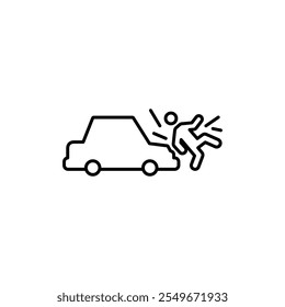 Diseño web del icono del accidente automovilístico en Vector
