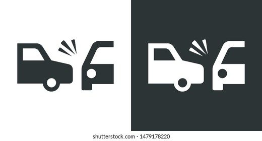 Car Accident Illustration Icon Vector