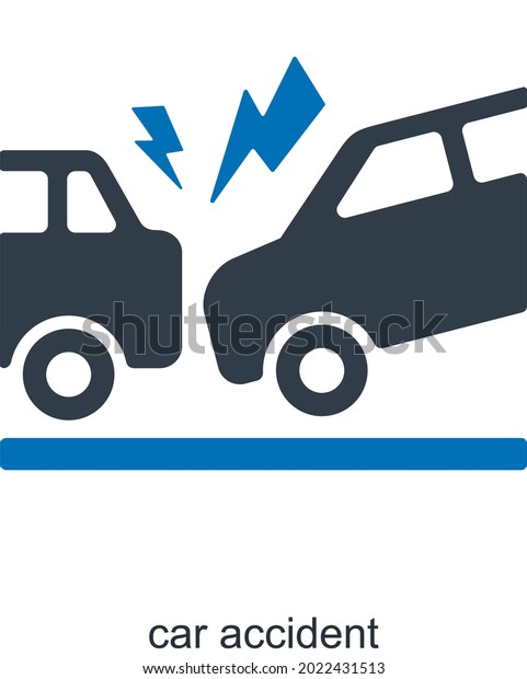 Car accident\
Insurance Policy Icon\
Concept