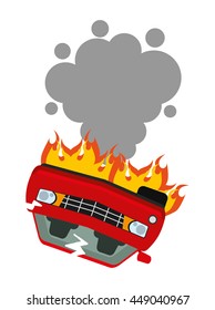 Car accident isolated icon design, vector illustration  graphic 