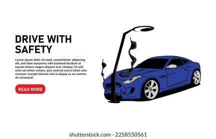 Car accident landing page template design