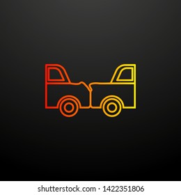 car accident nolan icon. Elements of insurance set. Simple icon for websites, web design, mobile app, info graphics