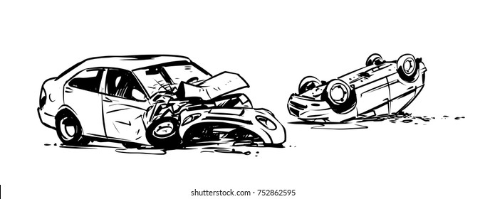 car accident sketch high res stock images  shutterstock