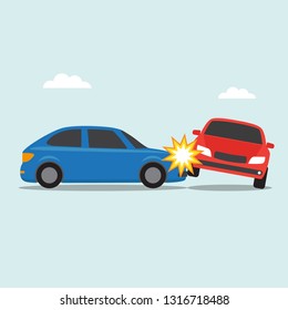 Car accident risk icon. Vector illustrator for insurance service.