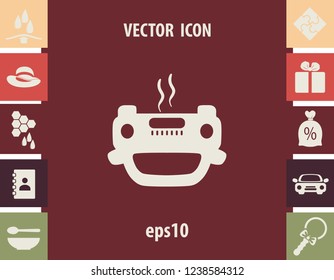 Car accident sign, vector icon