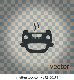 Car accident sign, vector icon