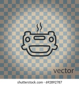 Car accident sign, vector icon