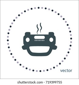 Car accident sign, vector icon