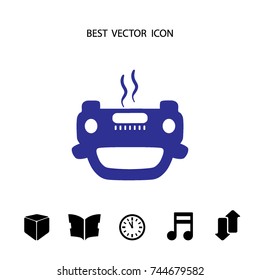 Car accident sign, vector icon