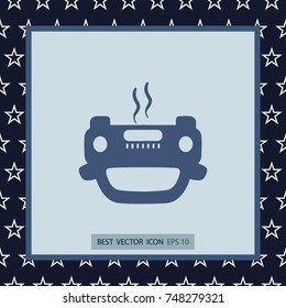 Car accident sign, vector icon