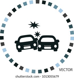car accident vector icon