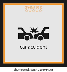 car accident  vector icon