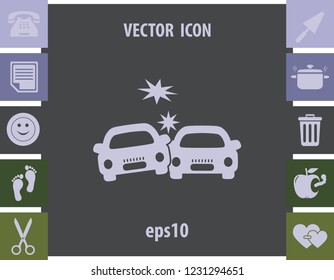 car accident vector icon