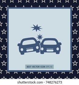 car accident vector icon