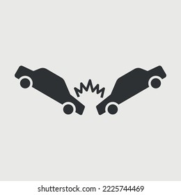 car accident vector icon car crash