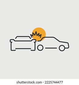 car accident vector icon car crash