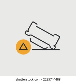 car accident vector icon car crash