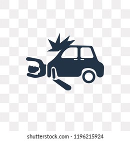 Car Accident vector icon isolated on transparent background, Car Accident transparency concept can be used web and mobile
