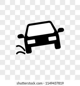 Car Accident vector icon on transparent background, Car Accident icon