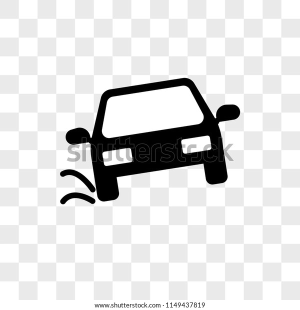 Car Accident vector icon on transparent background,\
Car Accident icon