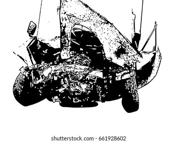 Car accident vector illustration