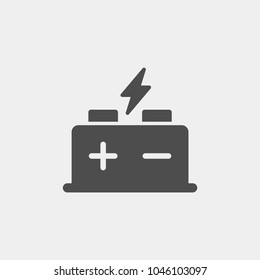 Car accumulator flat vector icon
