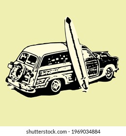 Car Adventure Transportation Vector Illustration