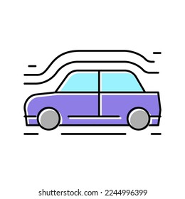 car aerodynamics test color icon vector. car aerodynamics test sign. isolated symbol illustration