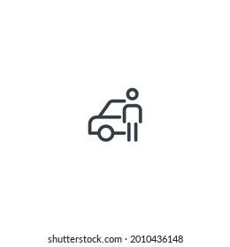 Car Agent - Vector Icon Pictogram