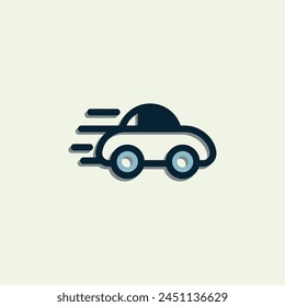 Diseño del logotipo de la Tecnología del coche AI. Vector de diseño de logotipo de coche inteligente
