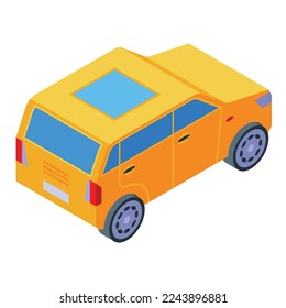 Car air cinema icon isometric vector. Movie drive. Auto show