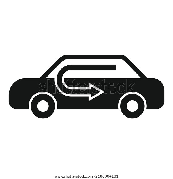 Car air circuit icon simple vector. Auto vehicle.\
Motor service